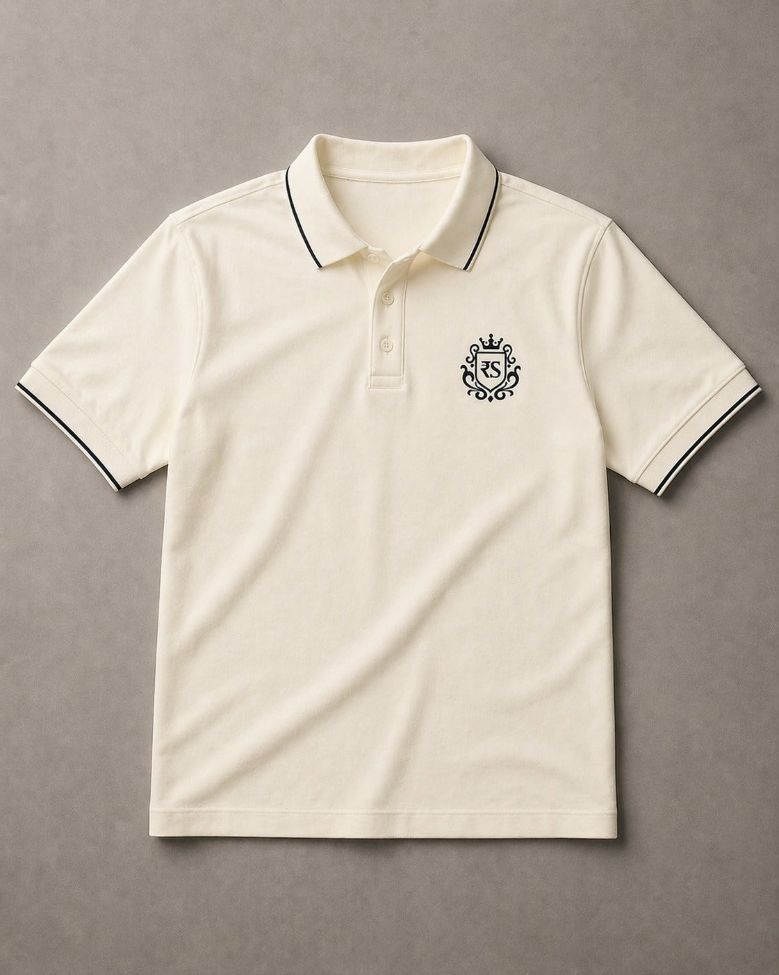 CREAM POLO T-SHIRT