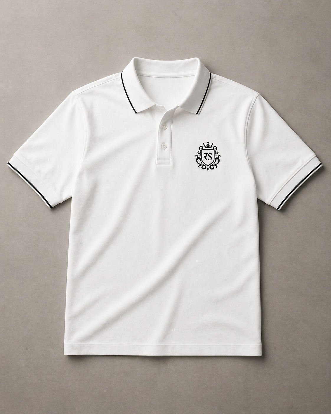 WHITE POLO T-SHIRT